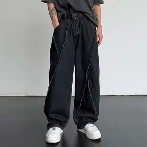 Jeans pour hommes unisexe Y2K taille haute lâche mode coréenne pantalon à jambes larges pantalon en denim surdimensionné hip hop harajuku baggy droit