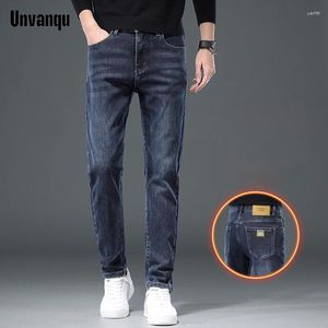 Jeans masculin unvanqu de haute qualité 2024 Spring coréen mode mince élastique pantalon denim droit de la rue