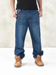 Jeans para hombres Upsized Tamaño grande Moda clásica europea y americana Hip-hop Cien con pantalones rectos Baggy