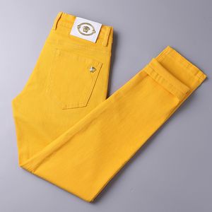 Jeans masculin veiocn printemps été mince denim slim slim fit marque haut de gamme européenne petit pantalon droit xw2027-00