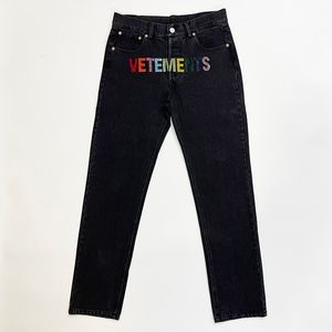 Jeans Homme VETEMENTS Coloured Diamonds Loose Casual Homme Femme 1 Vetements Pantalon droit 230619