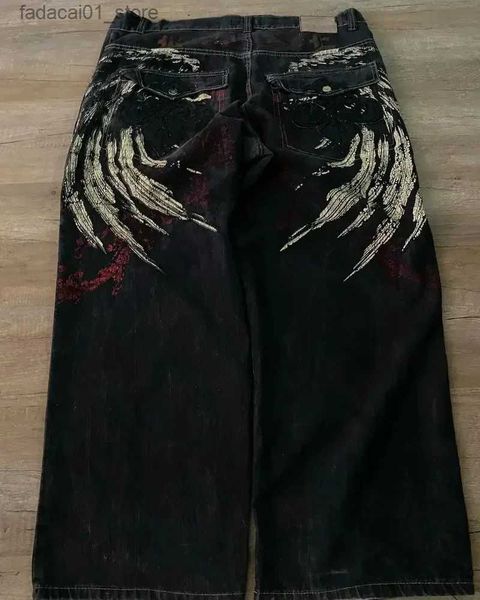 Jeans Homme Jeans Vintage Y2k vêtements nouvelle mode broderie surdimensionné Baggy jean hommes vêtements de rue Harajuku hip-hop gothique large vadrouille pantalon Q240202