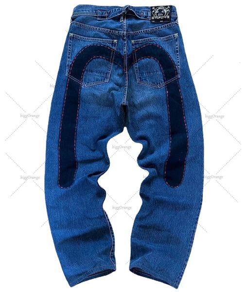 Jeans masculin vintage - jean jean jeans imprimé jeans de la mode masculine hip-hop gothique lâche japonais jeans hétérose