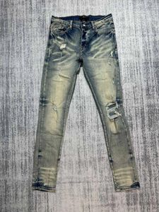 Jeans pour hommes quelle marque de sont dans le Style détruit en détresse déchiré Vintage Denim pantalon élastique Stretch mince pantalon maigre