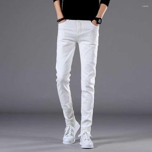 Pantalones vaqueros elásticos blancos para hombre