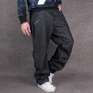 Jeans pour hommes Vente en gros-2016 Hommes Hip Hop Baggy Jeans pour Street Dancing Skateboard Loose Fit de haute qualité avec broderie Plus Taille 30 à 46 Hot 240308