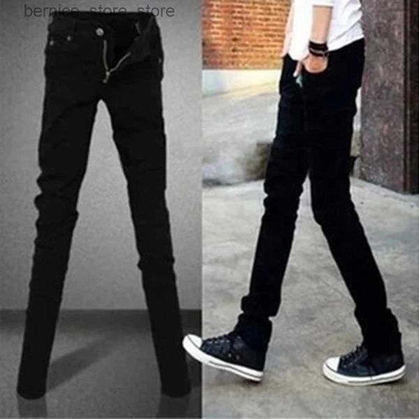 Jeans pour hommes en gros 2020 intérieur décontracté Denim bosses Cowboy noir jean maigre hommes cowboy adolescents crayon pantalon hommes Q231212