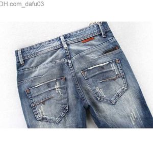 Jeans pour hommes en gros-HOT Fashion Jeans Hommes Ripped Distressed Destroyed Hip Hop Rock Hommes Pantalons Casual Pantalones vaqueros Hombre Marce MYA0382 Z230720