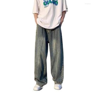 Jeans pour hommes Pantalon cargo à jambe large 2022 Streetwear Baggy Printemps Automne Hommes Mode coréenne Lâche Droite Mâle Marque Vêtements XXXL