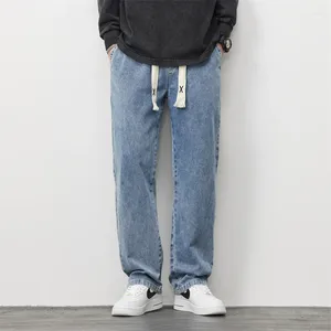 Jeans voor heren Wijde pijpen, elastische taille, losse denimbroek, luxe designer High Street HIP HOP, sport, buiten, wijde broek Plus