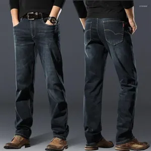 Jeans pour hommes avec poches pantalons vêtements de travail homme Cowboy pantalon droit hiver Original jambe large Y2k Vintage Xs doux
