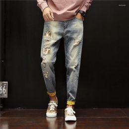 Jeans para hombres con estampados Retro Retro Moda Retro Man de moda Retro