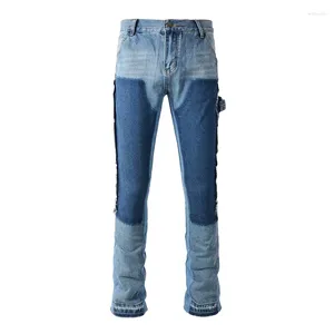 Jeans para hombres Famlar de mujer fallas para mujeres Pantalimentador de arranque sin estrachos sin estrach Bootcut con todas las etiquetas