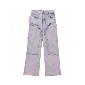 Jeans pour hommes Les patchs en lambeaux pour femmes sont des pantalons de marque de mode Pantalons amples pour femmes h3s702014