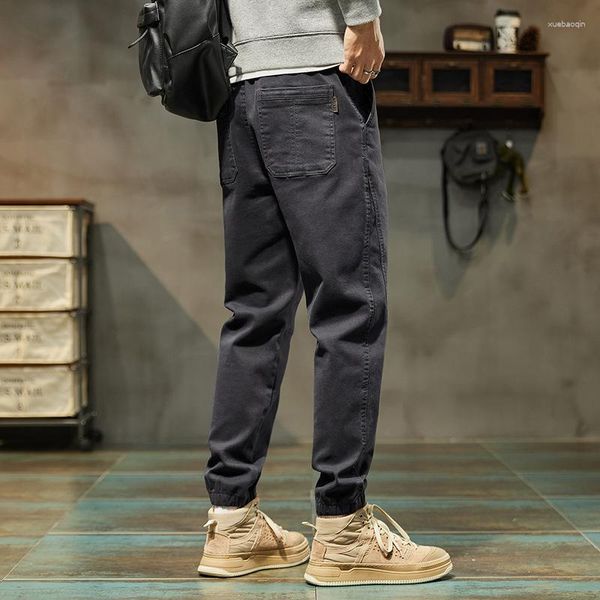 Jeans pour hommes Pantalons de vêtements de travail Garçons Printemps et automne Vêtements amples à la cheville Marque de mode Casual Tout-assorti