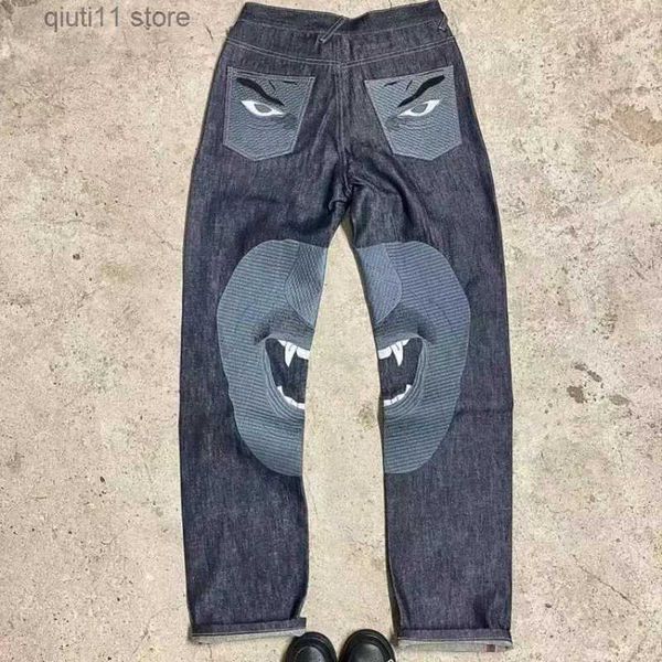 Jeans pour hommes Y2K baggy jeans femmes Harajuku Vintage imprimé streetwear Denim pantalon nouveaux modèles de tendance de la mode décontracté hip hop gothique jeans femmes T231003