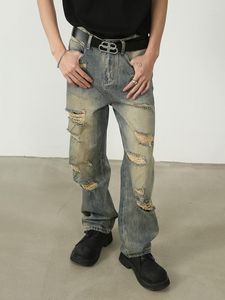 Heren Jeans Y2k Boyfriend Baggy Mannen Witte Denim Broek Koreaanse Streetwear Rechte Casual Jean Broek Vintage Mode