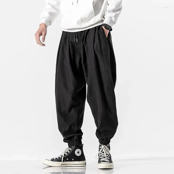 Jeans pour hommes Y2K Harajuku Vintage Mens Black Pantalon Hip Hop Streetwear Mode Jogger Harem Pantalon Homme Casual Pantalon de survêtement Mâle Grande Taille