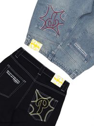 Jeans pour hommes Y2k Hip Hop Harajuku Goth Baggy Denim Pants Hommes Femmes 2023 Mode Casual All Match Loose Wide Leg Pantalon Streetwear 230807