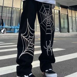 Jeans masculins Y2K Hip Hop Streets Harajuku Broidered JNCO Jeans High Quality High Waited Baggy Jeans Womens Loose Wide Leg Jeans Pants Winter01 273 781 151