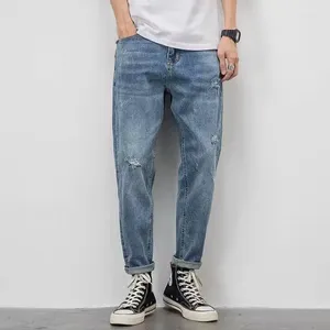 Jeans pour hommes Y2k trou droit Style Baggy décontracté jambe large Harlan Cargo pantalon jeunesse Streetwear Denim pantalon