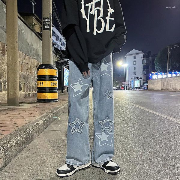 Jeans pour hommes Y2k japonais Streetwear mode Vintage femmes noir Baggy surdimensionné pantalon taille haute déchiré pantalon vêtements d'été