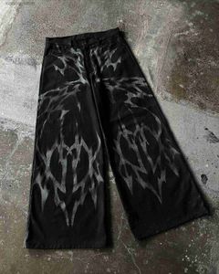 Jeans masculin y2k jeans new harajuku hip hop bigsize motif imprimer jeans baggy hauts pantalon denim pantalon mens pantalon de jambe large streetwear l49