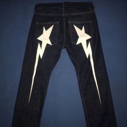Pantalones vaqueros para hombre Y2k Jeans con estampado de estrellas, pantalones vaqueros holgados, pantalones de mezclilla para mujeres y hombres, pantalones de pierna ancha góticos Harajuku Hip Hop Punk Rock, ropa de calle 230727