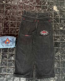 Jeans masculin y2k jeans lâches motif hip hop floral imprimé hommes 2023 jeans rétro de mode surdimensionné surdimension