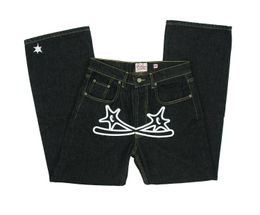 Jeans pour hommes Y2K hommes Hip Hop gothique Street Rock vêtements femmes pantalons Harajuku décontracté noir Denim pantalon Streetwear 230509