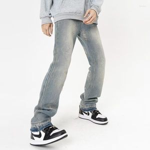 Heren jeans y2k nostalgia blauw high street vintage wasmalige wasmode losse casual rechte been broek herfst 5011