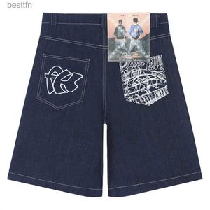 Jeans pour hommes Y2k Shorts Hip Hop Denim Shorts de sport hommes femmes 2023 été nouveau Harajuku mode décontracté Punk Rock gothique hommes basket-ball ShortsL231208