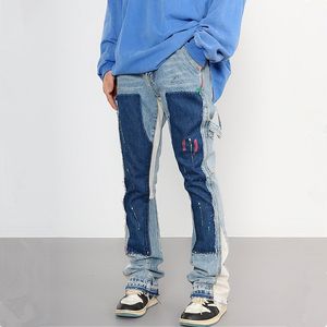 Jeans para hombres Y2K Streetwear Flare Baggy Jeans Pantalones cargo Hombres Ropa Lavado Azul Recto Kpop Denim Pantalones Vetement Homme 230905