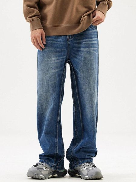 Jeans para hombres Yihanke Spring High Cintura Tendencia Moda Urban Hombres Simple Harajuku Temperamento All-Match Ins Pantalones Lazy
