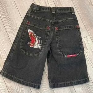 Jnco jeans shorts voor heren retro gotisch patroon geprinte jnco jeans denim shorts stijl hiphop tas zomer heren strand jeans jorts gym shorts 721