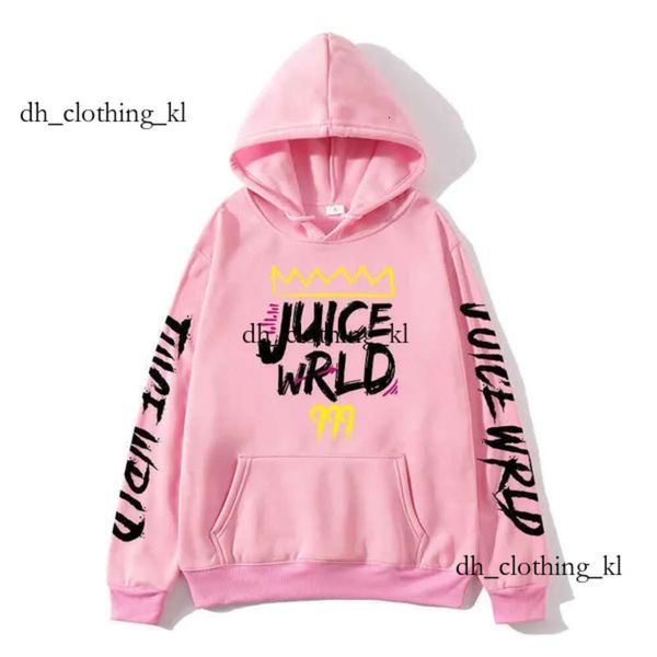 Sweats à capuche de créateur de jus masculin Jlack and White J Uicewrld Hoodie Dire sweat-shirt Juicewlld Trap Rap Rainbow Fault Harajuku 783