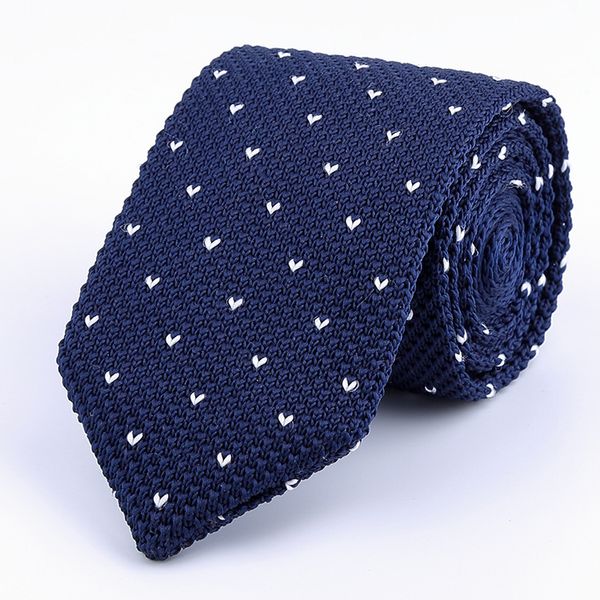 Cravate tricotée pour hommes loisirs Triangle rayé cravates pour homme cravate tissée nouveau Style britannique Cravate maigre pour la fête cravates à tricoter