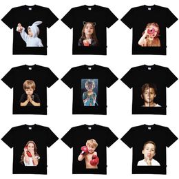 Korea voor herenmodemerk baby shirts teddybeer korte mouw donut en meisjes adlv t-shirt paar's losse halve sweep size