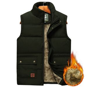 Vestes d'hiver de grande taille pour hommes, vestes sans manches, manteau de fourrure, mode grande taille 8xl, gilet chaud en polaire pour hommes 201119