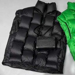 Hommes grand gilet designer doudoune noir tissé épais sans manches veste hiver chaud manteau couples blanc duvet de canard haut