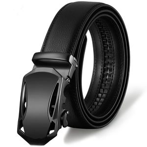 Ceinture à boucle automatique en cuir pour hommes, ceinture de pantalon à la mode et tendance, version coréenne d'affaires et de loisirs en cuir de vache pur, authentique pour les jeunes et les personnes d'âge moyen