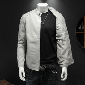 Hommes en cuir Faux automne vestes blanc hommes veste moto Jaqueta De Couro Masculina vêtements d'extérieur mâle PU manteaux 5XL 230324