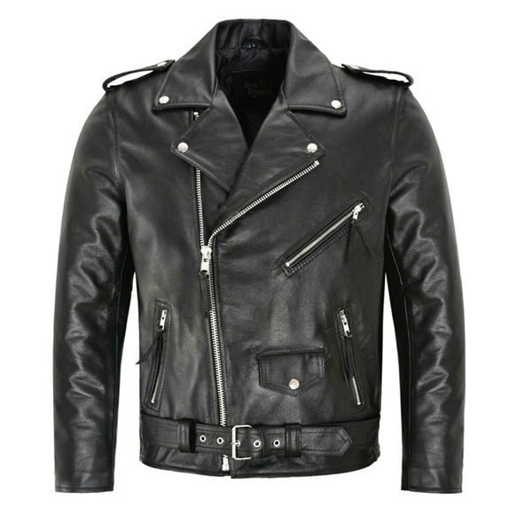 Boutique en cuir masculin Punk Men Pu Jacket Motorcycle Fashion Slim Fit Coat 220912