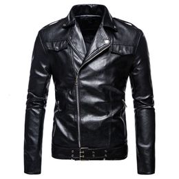 Cuero para hombres Faux Erenejian Moda Chaqueta de motocicleta Diseñador de marca Biker Outerwear Knight Tops Coat Plus Tamaño grande M-5XL 221201