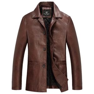 Heren Leer Faux Hoge Kwaliteit Dikkere Winterjas Mannen Heren Jassen Veste Cuir Homme Chaqueta Cuero Hombre Der342D