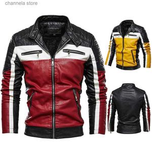 Heren Leren Kunstleer 2023 Heren Herfstjas Bomber Biker Rits Motorfiets Nepbontjas Mannelijke Fleece Piloot Vintage Goede Kwaliteit PU Leren Jas T231011