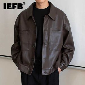 Heren lederen kunstleer IEFB herfst winter heren lederen jassen Koreaanse stijl losse motorkleding korte pu jas Ruffian knappe bovenkleding 9C3082 240330
