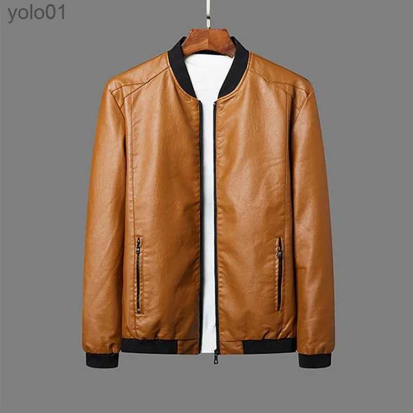 Vestes en simili cuir pour hommes hommes marque vêtements veste en cuir PU hommes grande taille Blazer décontracté hommes vestes moto coupe-vent 5XL 6XL 7XL 8XL PlusL231018