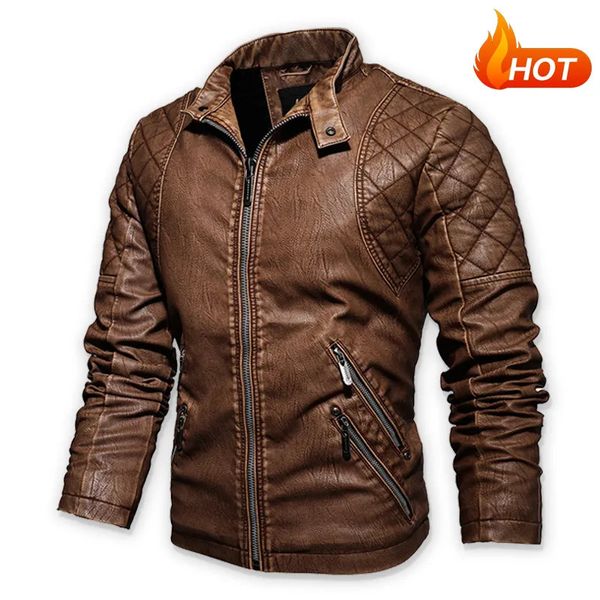 Hommes en cuir Faux cuir hommes mode veste en cuir hommes automne moto mince polaire veste manteau hommes printemps en plein air décontracté moteur Biker PU veste en cuir 231010