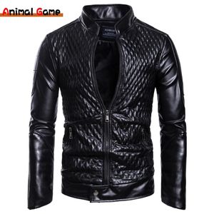 Veste en simili cuir pour hommes, col montant, veste en cuir légère pour moto, vêtements d'extérieur 231020